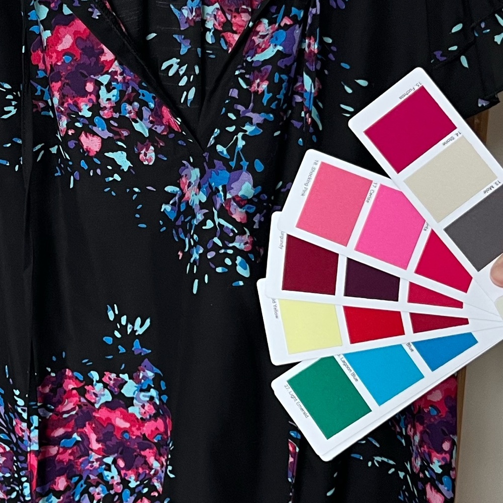 Multi Colored Work Blouse - Picture 2 of 2